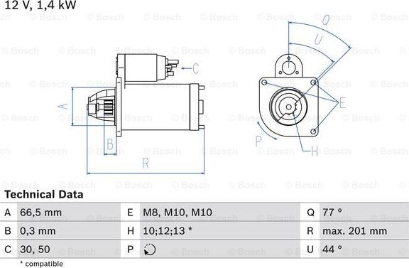 BOSCH 0 986 022 800 - Marş Dinamosu parcadolu.com