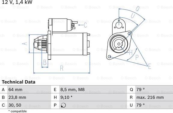 BOSCH 0 986 022 730 - Marş Dinamosu parcadolu.com