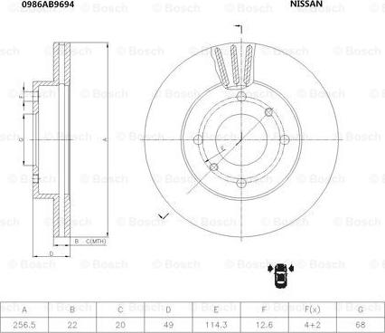 BOSCH 0 986 AB9 694 - Fren Diski parcadolu.com