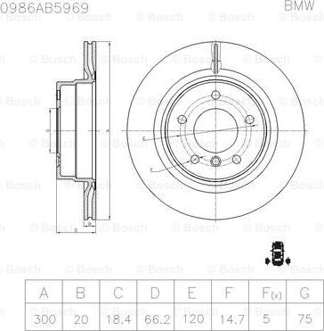 BOSCH 0 986 AB5 969 - Fren Diski parcadolu.com