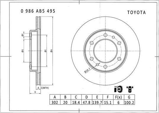 BOSCH 0 986 AB5 495 - Fren Diski parcadolu.com