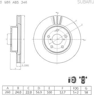 BOSCH 0 986 AB5 346 - Fren Diski parcadolu.com