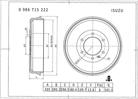 BOSCH 0 986 T15 222 - Fren Kampanası parcadolu.com