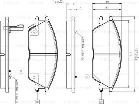 BOSCH 0 986 TB2 115 - Fren Balata Seti, Diskli Fren parcadolu.com