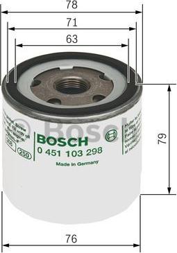 BOSCH 0 451 103 298 - YAG FILTRESI  FORD   FOCUS-MONDEO-FIESTA BM 98- SKODA   FELICIA  parcadolu.com