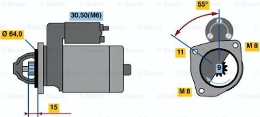 BOSCH 0 001 107 109 - Marş Dinamosu parcadolu.com