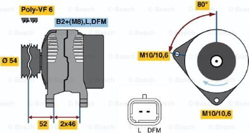 BOSCH 0 124 525 035 - ALTERNATOR 12 V 150A PEUGEOT PARTNER 1.6HDI 05-10 - 308 1.6HDI CITROEN BERLINGO 1.6HDI 05-10-X16 parcadolu.com