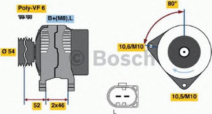 BOSCH 0 121 615 028 - Alternatör Kasnağı parcadolu.com