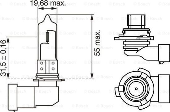 BOSCH 1 987 302 155 - AMPUL 12V HB4 P22D parcadolu.com