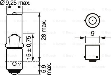 BOSCH 1 987 302 232 - AMPUL 12 V H6W 6 W HALOJEN PARK AMPULU  parcadolu.com