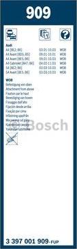 BOSCH 3 397 001 909 - SILECEK SUPURGESI TWIN 550-550MM AUDI  A4-A6 01-03 parcadolu.com