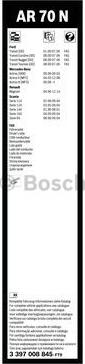 BOSCH 3 397 008 845 - SILECEK SUPURGESI 700 MM FORD CARGO 1826 1832 2524 SCANIA 4 SERIES parcadolu.com