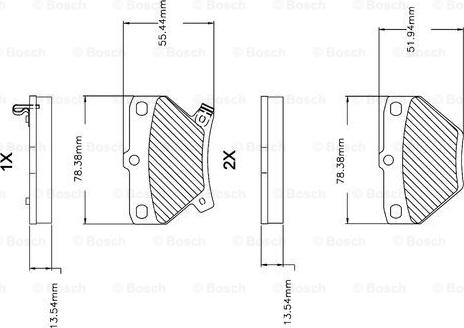 BOSCH F 03B 150 074 - Fren Balata Seti, Diskli Fren parcadolu.com