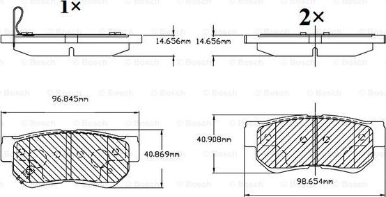 BOSCH F 03B 150 070 - Fren Balata Seti, Diskli Fren parcadolu.com