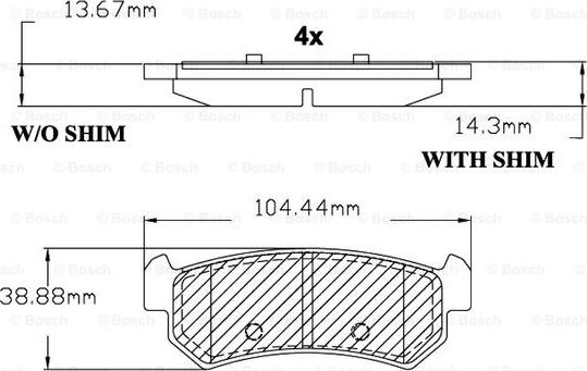 BOSCH F 03B 150 138 - Fren Balata Seti, Diskli Fren parcadolu.com