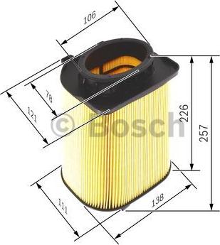 BOSCH F 026 400 480 - HAVA FILTRESI W204 08>14 W205 13>18 C205 15>18 W213 16> R172 16> X253 15>19 parcadolu.com