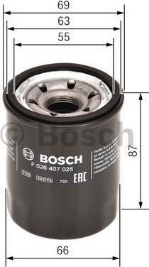 BOSCH F 026 407 025 - YAG FILTRESI ACCENT BLUE 1.4 BENZINLI 2012-> I20 1.2 BENZINLI 2012-> I10 BENZINLI 2012-> RIO - CERATO 1.2 BENZINLI 2011-> CARISM parcadolu.com