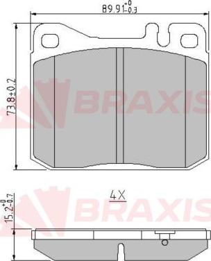 Braxis AA0635 - Fren Balata Seti, Diskli Fren parcadolu.com