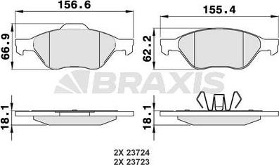 Braxis AA0010 - Fren Balata Seti, Diskli Fren parcadolu.com