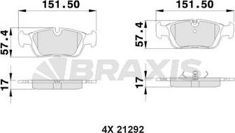 Braxis AA0297 - Fren Balata Seti, Diskli Fren parcadolu.com