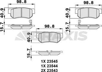 Braxis AB0097 - Fren Balata Seti, Diskli Fren parcadolu.com