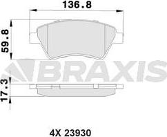 Braxis AB0018 - Fren Balata Seti, Diskli Fren parcadolu.com