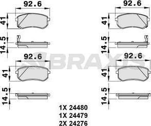 Braxis AB0084 - Fren Balata Seti, Diskli Fren parcadolu.com