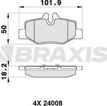 Braxis AB0164 - Fren Balata Seti, Diskli Fren parcadolu.com