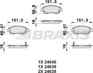 Braxis AB0162 - Fren Balata Seti, Diskli Fren parcadolu.com