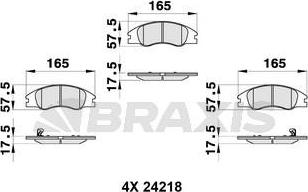 Braxis AB0310 - Fren Balata Seti, Diskli Fren parcadolu.com