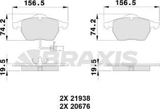 Braxis AB0224 - Fren Balata Seti, Diskli Fren parcadolu.com