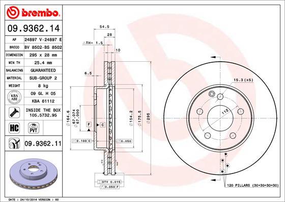 Brembo 09.9362.11 - Fren Diski parcadolu.com