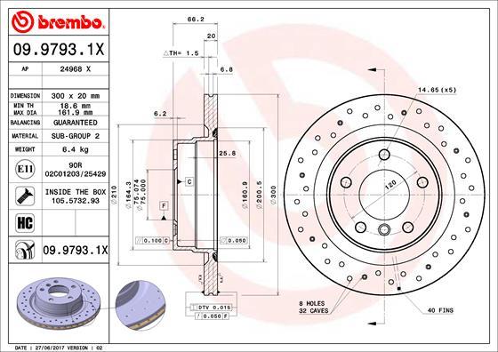 Brembo 09.9793.1X - Fren Diski parcadolu.com