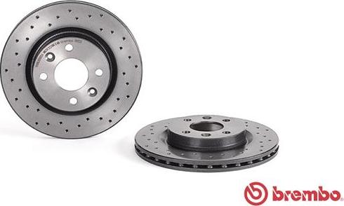 Brembo 09.5802.2X - FREN DISKI ON ORTA HAVA KANALLI CLIO II KANGOO II LOGAN  MEGANE I MCV SYMBOL SANDERO   DELİKLİ parcadolu.com