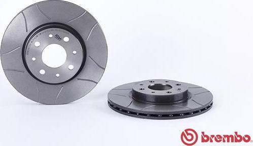 Brembo 09.5870.75 - FREN DISKI ON HAVALI 257.4 MM FIAT  ALBEA-PALIO-DOBLO- XTRA LINE - Max ÇIZGILI parcadolu.com