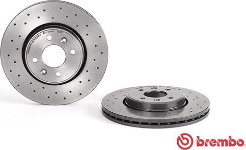 Brembo 09.8137.2X - FREN DISKI ON BUYUK HAVA KANALLI CLIO V 1.3 H5H 1.5 K9K SCENIC I 1.6 K9K KAPLAMALI  DELİKLİ parcadolu.com