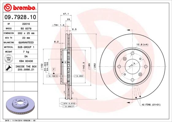 Brembo 09.7928.10 - Fren Diski parcadolu.com