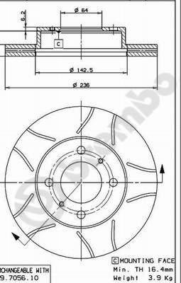 Brembo 09.7056.75 - Fren Diski parcadolu.com