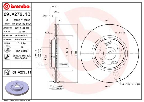 Brembo 09.A272.11 - Fren Diski parcadolu.com