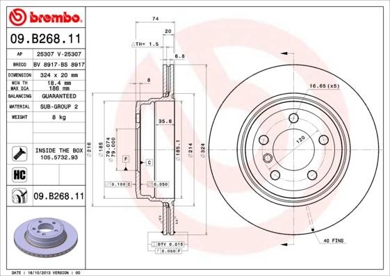 Brembo 09.B268.11 - Fren Diski parcadolu.com