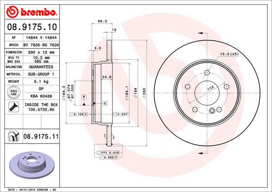 Brembo 08.9175.11 - Fren Diski parcadolu.com