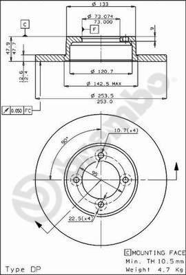 Brembo 08.4752.10 - Fren Diski parcadolu.com