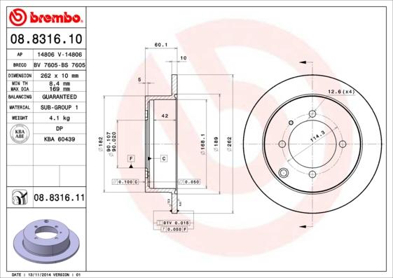 Brembo 08.8316.10 - Fren Diski parcadolu.com