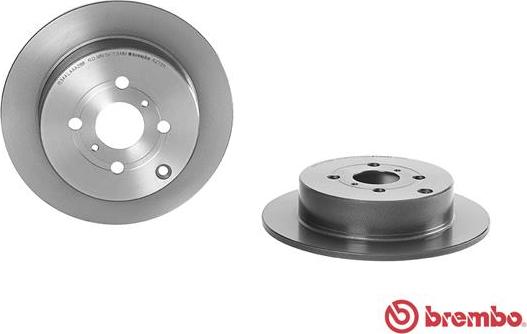 Brembo 08.A273.11 - FREN DISKI ARKA UV COATED TOYOTA parcadolu.com