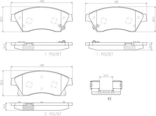 Brembo P59076N - Fren Balata Seti, Diskli Fren parcadolu.com