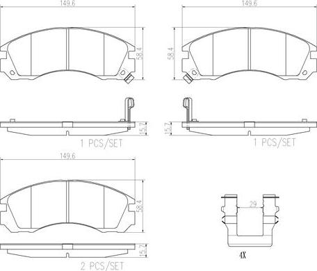 Brembo P54017N - Fren Balata Seti, Diskli Fren parcadolu.com