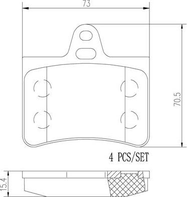 Brembo P61073N - Fren Balata Seti, Diskli Fren parcadolu.com