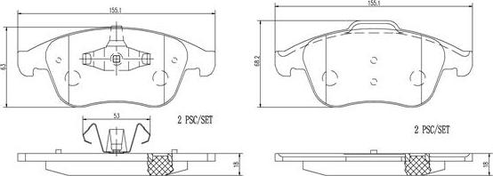 Brembo P68047N - Fren Balata Seti, Diskli Fren parcadolu.com