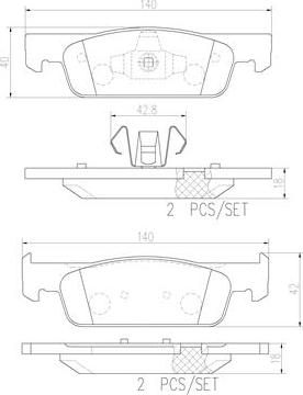 Brembo P68059N - Fren Balata Seti, Diskli Fren parcadolu.com