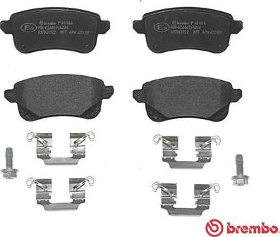 Brembo P 68 064 - FREN BALATASI ARKA ESPACE V TALISMAN  NISSAN JUKE F16 parcadolu.com